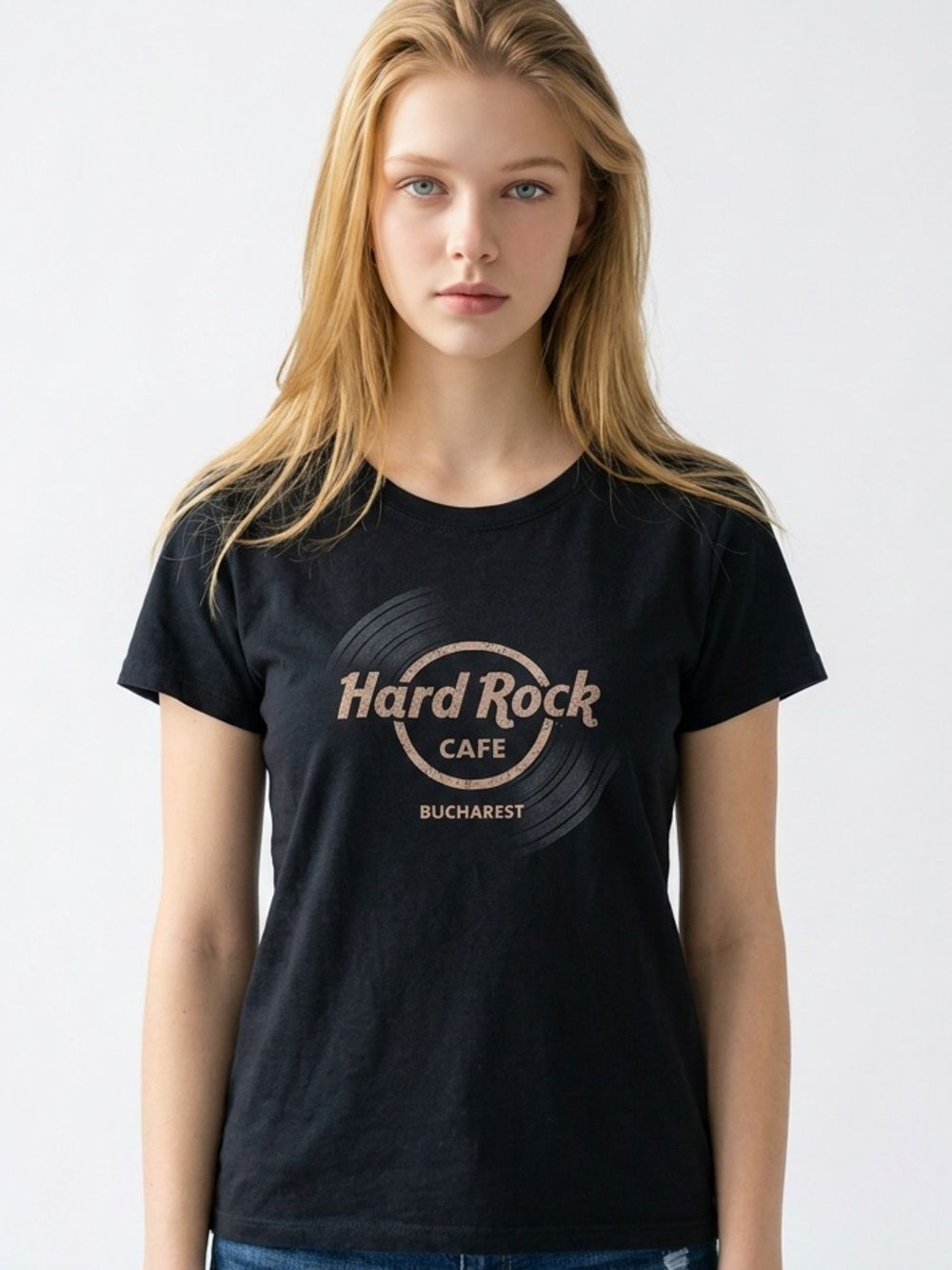 HARD ROCK CAFE | Bucharest Romania Souvenir Short Sleeve Black Tee Women’s 2X